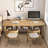 Burlywood Rectangular Solid Wood desks-107285088