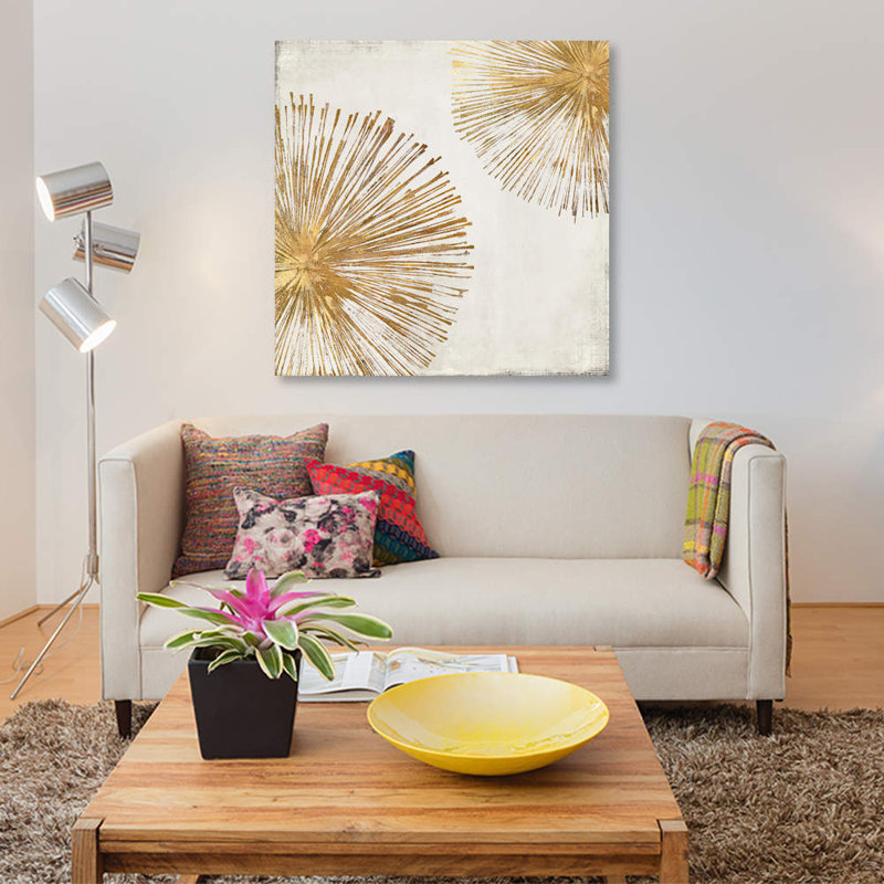 «Gold Star I», impression sur toile, H 37 po x l 37 po x P 1,5 po, Toile tendue, Pas de tapis