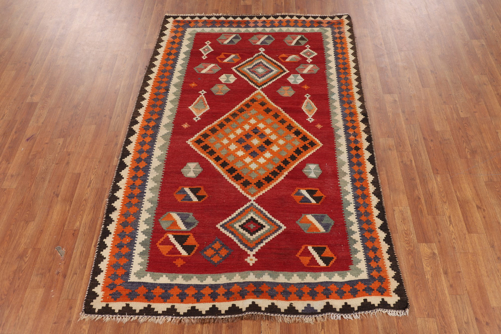 Bloomsbury Market Vegetable Dye Red Kilim Rug 5x7 | Wayfair