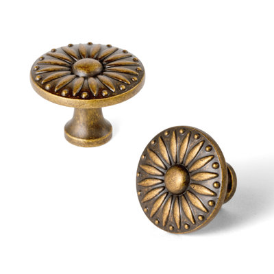 Vintage Floral Cabinet Knobs With 12 Colour Options - Decorative Drawer Pulls For Farmhouse, Retro & Classic Home Styles