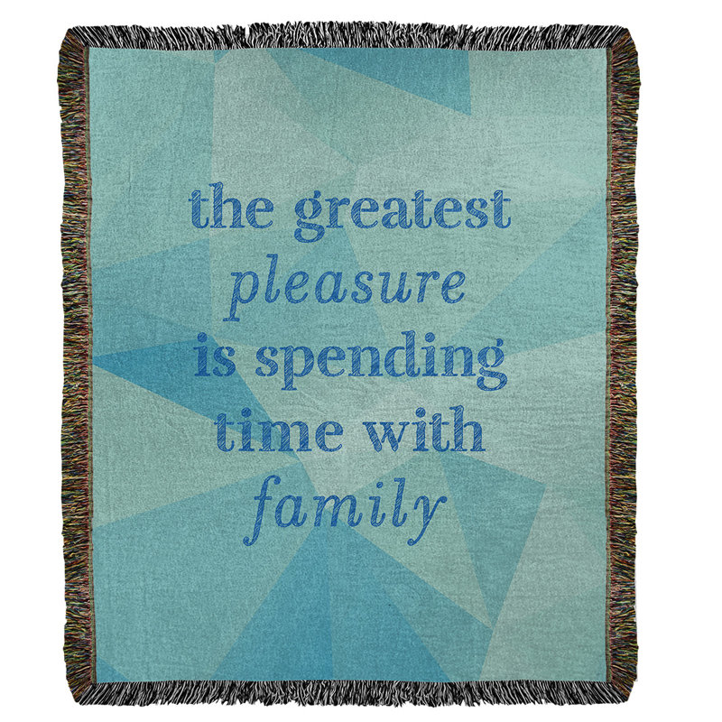 Hand Woven Throw Blanket, 60" L x 50" W, Zircon Blue