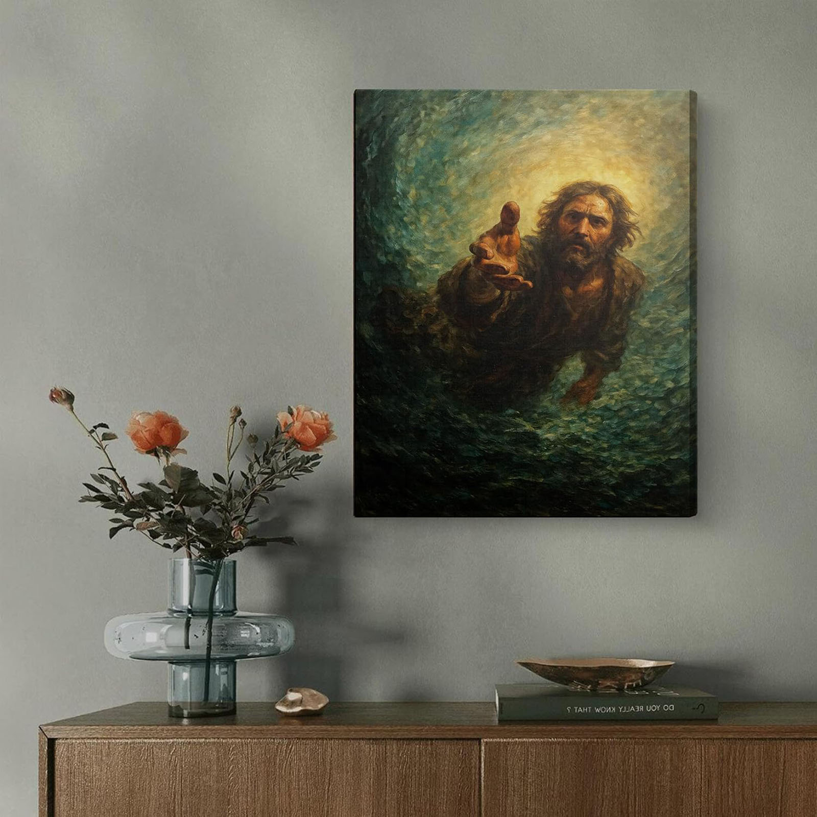 Red Barrel Studio Jesus Christ Canvas Wall Art The Hand Of God Jesus ...