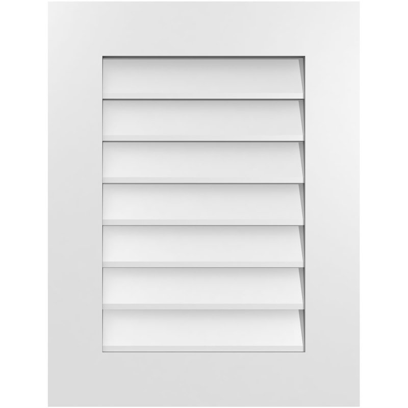 Vent à pignon rectangulaire en uréthane non-fonctionnel, H 26 po x l 20 po x P 1 po