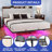 Faux Leather Floating Storage Bed-1507151681-1507151687