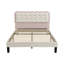 Velvet Upholstered Bed, Biscuit-Shaped Backrest, Soft Headboard-129461594