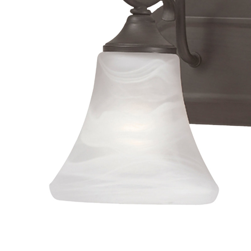 Éclairage pour salle de bain 3 lumières Elipse 24 po de large - bronze peint, H 9,5 po x l 24 po x P 8 po, 3, Painted Bronze