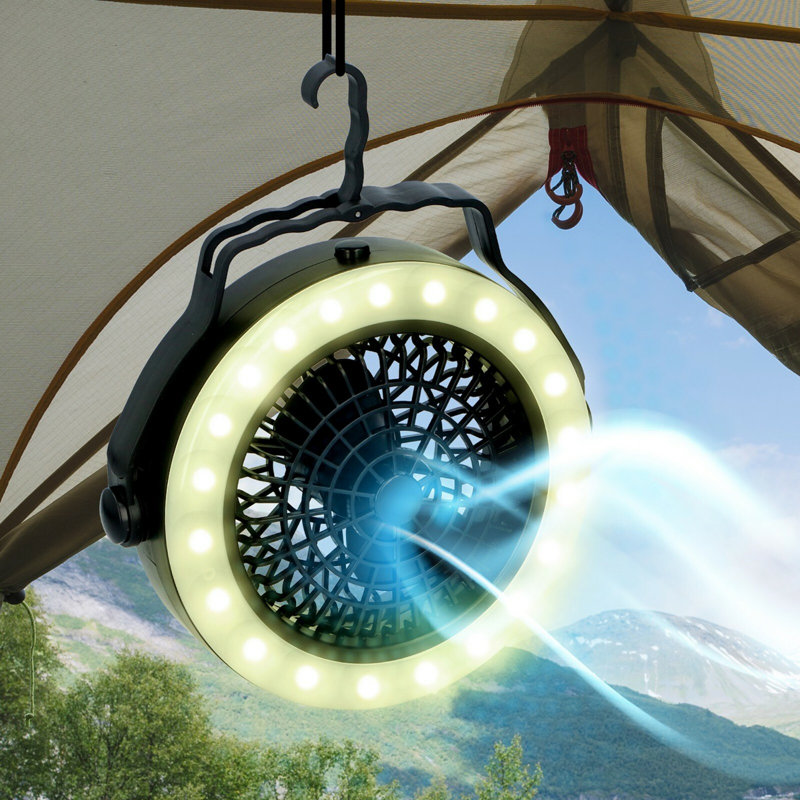 24.5cm Battery Powered Fan Tent Lamp