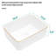 Élégant lavabo pour salle de bain rectangulaire en céramique 16 po x 12 po blanc - teint, installation au-dessus du comptoir-1128802560