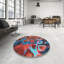 Tapis décoratif orange abstraite-1961135476
