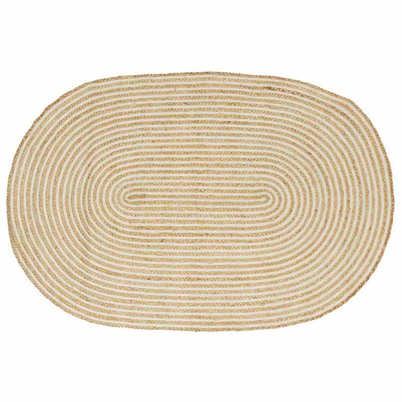 Solid Colour Standard Area Rug, Oval 122 x 183cm