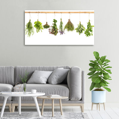Herbs On A String - No Frame Print on Canvas