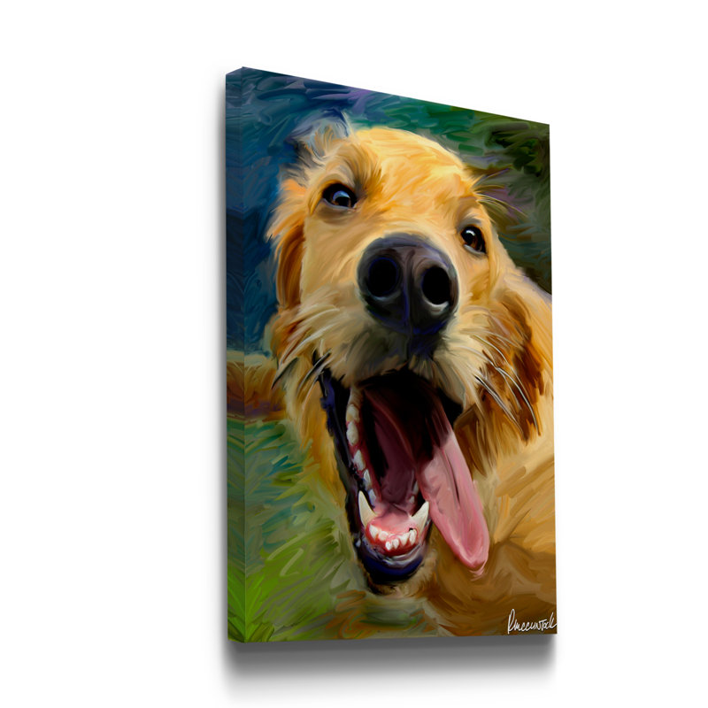 « Golden Tongue », reproduction d’art sur toile tendue, H 48 po x l 32 po x P 1 po