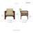 Bertolt 29.5" Mid-Century Modern Accent Chair with Textured Fabric Upholstery, Solid Rubberwood Frame, Foam Over Pocket Coils-1837331008