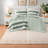 Premium Sage Textured Bedding Sets, Polyester Comforter Set For King/cal King