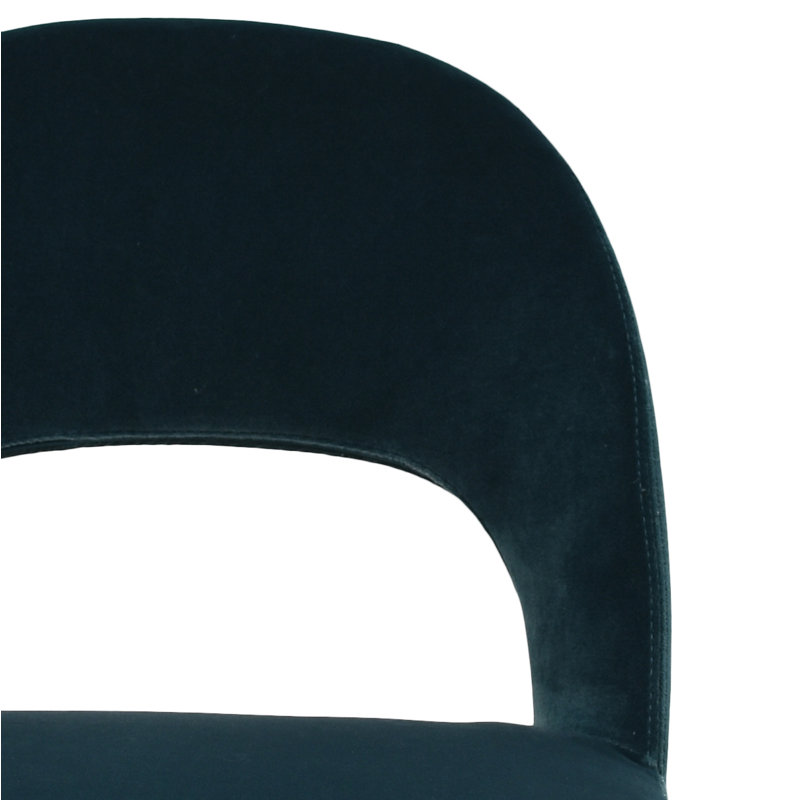 Tabouret de bar et de comptoir Ariana, Sarcelle, Tabouret de comptoir (siège d'une hauteur de 27 p