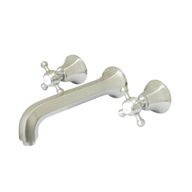 Wall Mounted Bathroom Faucet, Satin Nickel