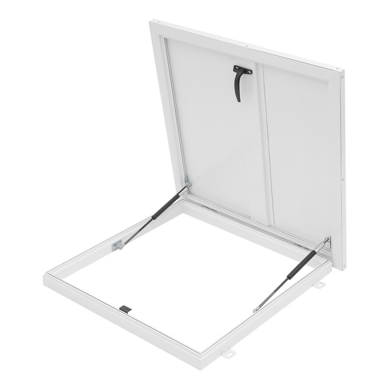 Trappe de sécurité robuste en alliage d'aluminium, Blanc, L 30,31 po x H 30,31 po