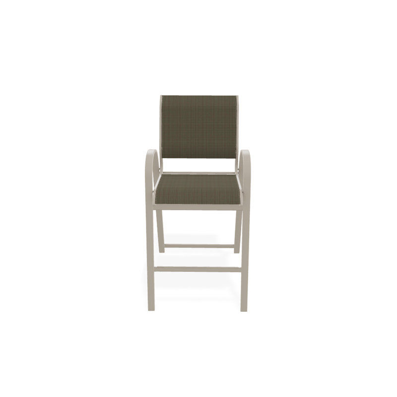 Tabouret de bar Holna, Tweed Sunbrella® brun, Désert texturé