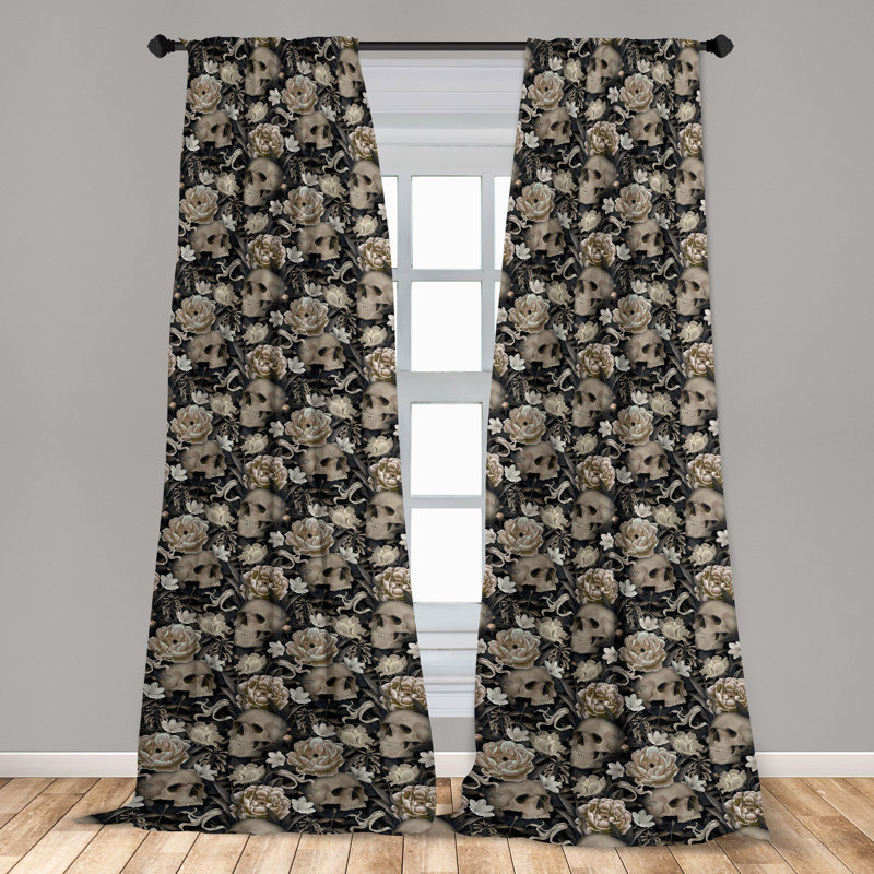Dennet Semi Sheer Curtain Pair, 28" W x 63" L