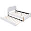 Lit plateforme double avec lit gigogne