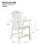 Fauteuil de patio Hips avec accoudoirs, de 2, de couleur blanche, pour la cour de la piscine, et facile à nettoyer, 2 pièces confortables -