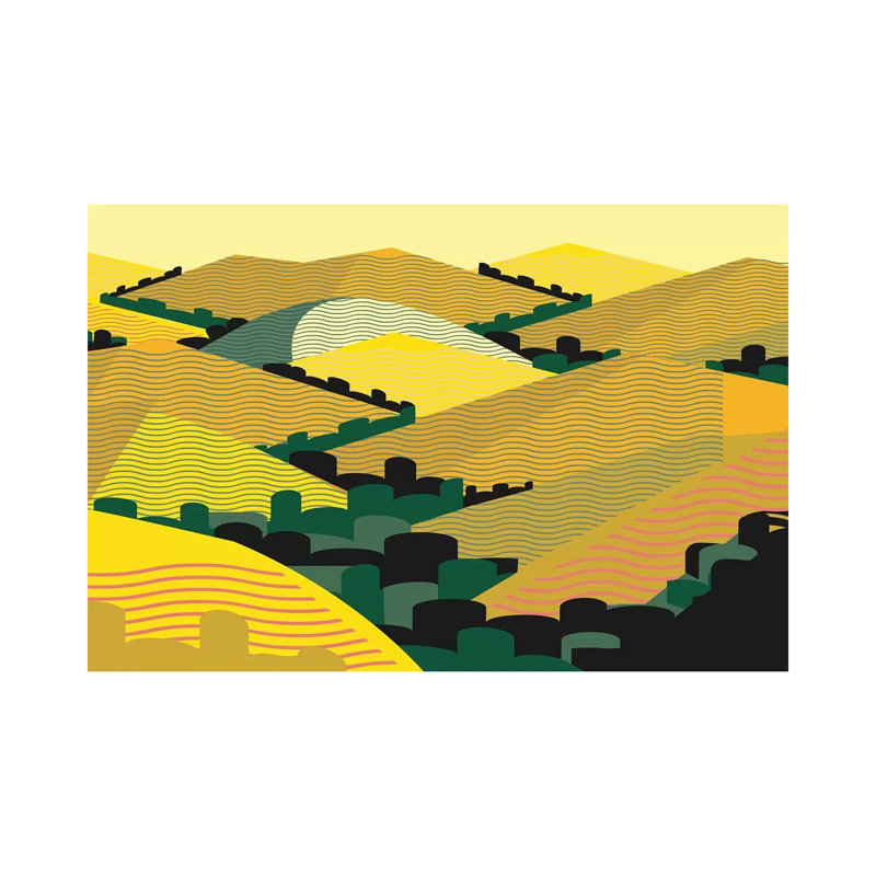California Hills by Charles Harker - Wrapped Canvas Print, 20.32 cm H x 30.48 cm W