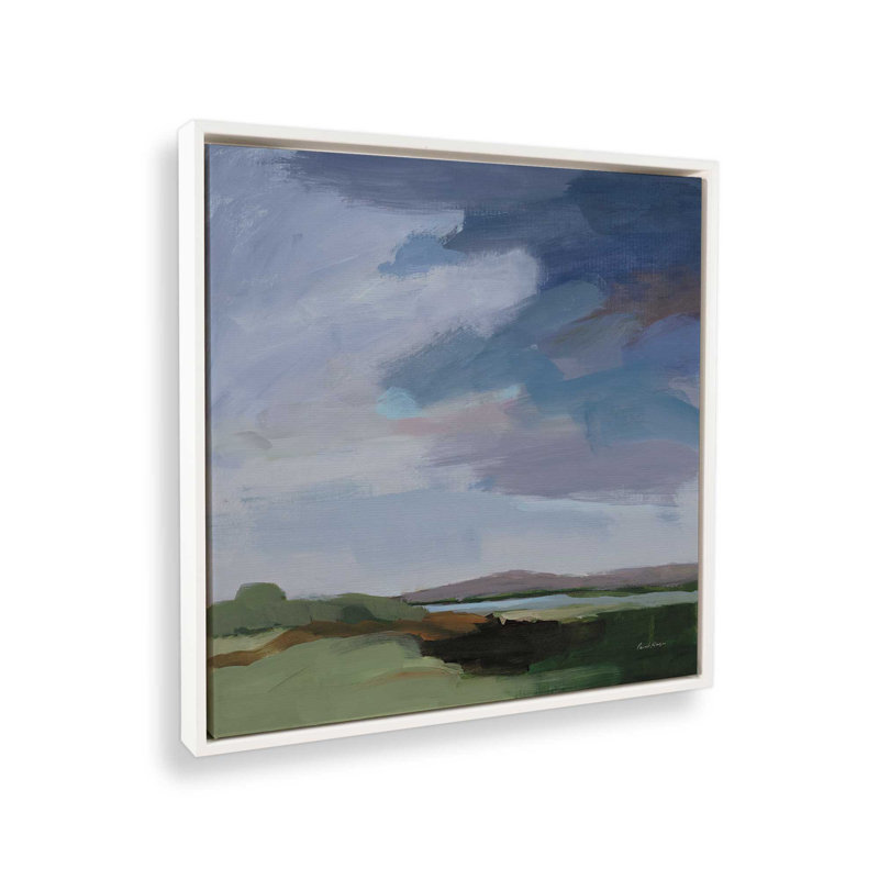 «Incoming» par Pamela Munger, reproduction d'art sur toile, H 36 po x l 36 po, Cadre flottant, White