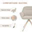 48.5cm H Linen Upholstered Metal Armchair in Beige-218342257