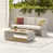 Canvas Vellum Cushion/White/Brown Frame