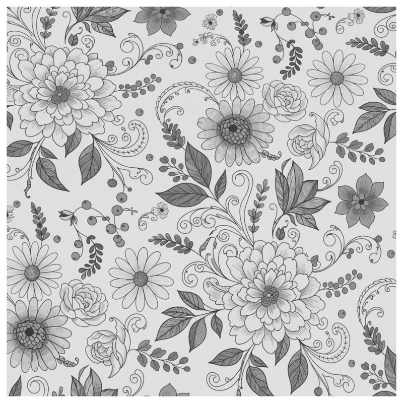 Coussins décoratifs noirs et noirs à motif floral, 26 x 26 inches