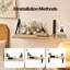 Paulownia Wood, Metal Floating Shelf