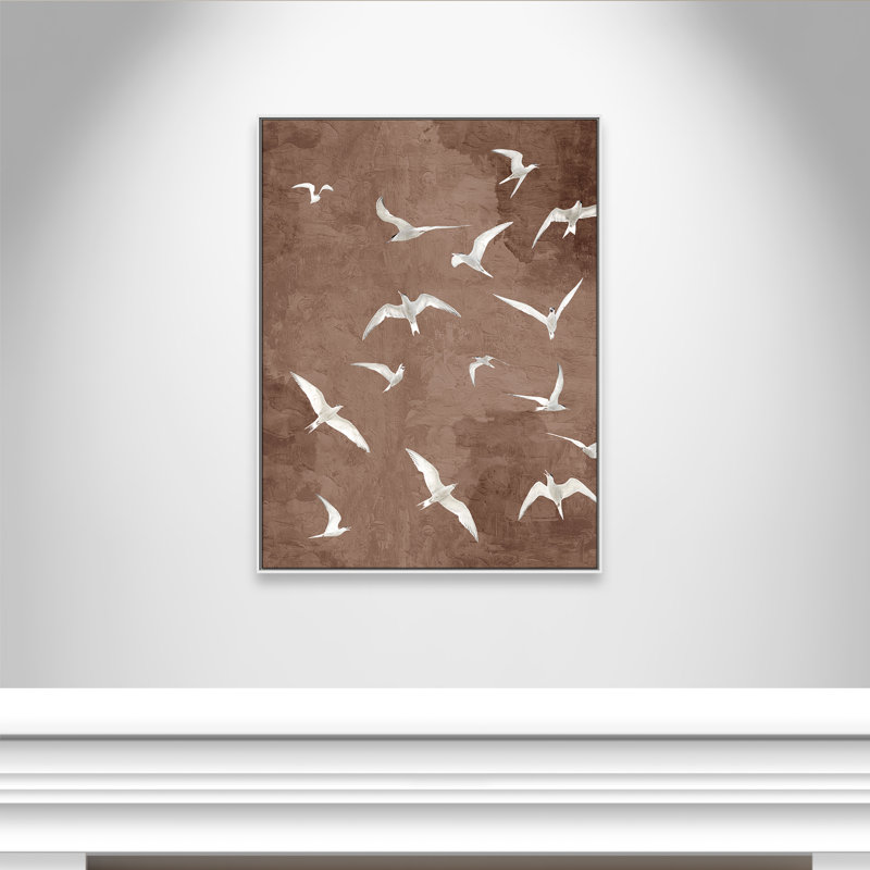 Flight Brown Print by Kimberly Allen, White Floater, 37.5'' W x 49.5'' H