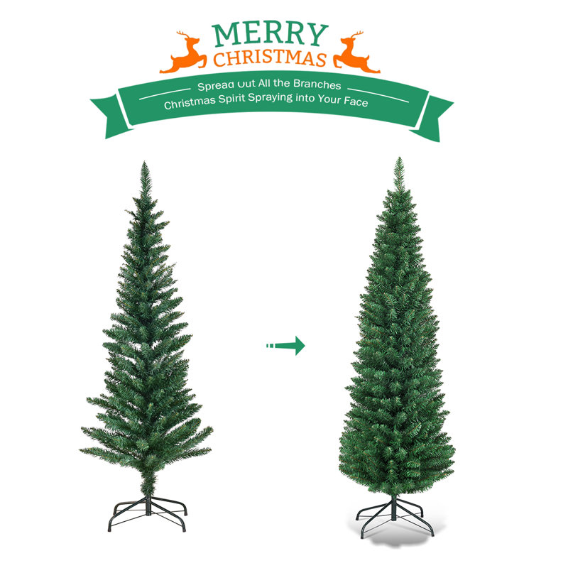 Arbre de Noël élancé vert épinette cachemire, H 6 pi