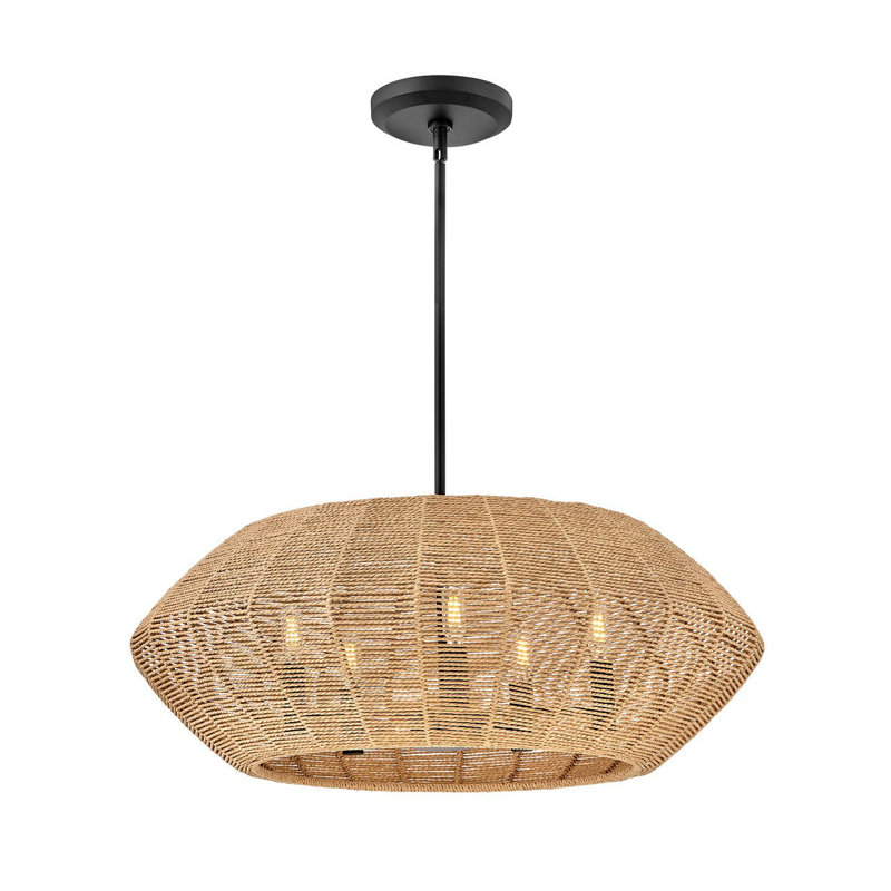Luca 5 - Light Chandelier, Black/Brown