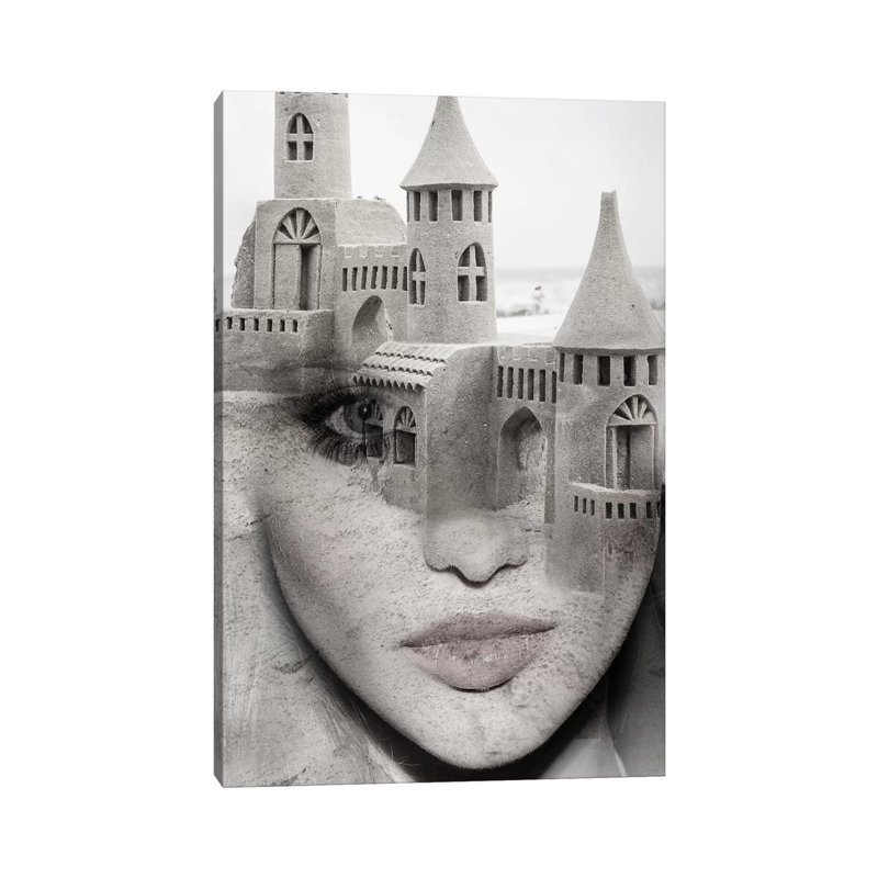 Sand Castle by Tatiana Amrein - Wrapped Canvas Print, 20.32 cm H x 30.48 cm W