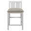 Ensemble de table 3 pièces à hauteur de comptoir avec ports USB et 2 chaises de comptoir revêtues de tissu-1615214078-1615214076