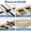 Base de lit en bois, lit plateforme en bois avec design cannelé, base de lit avec support d'étude, aucun sommier tapissier requis-1328041051-1328041024