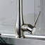 Commercial Kitchen Faucet Pull Down Sprayer Brushed Nickel Single Handle Kitchen Sink Faucet