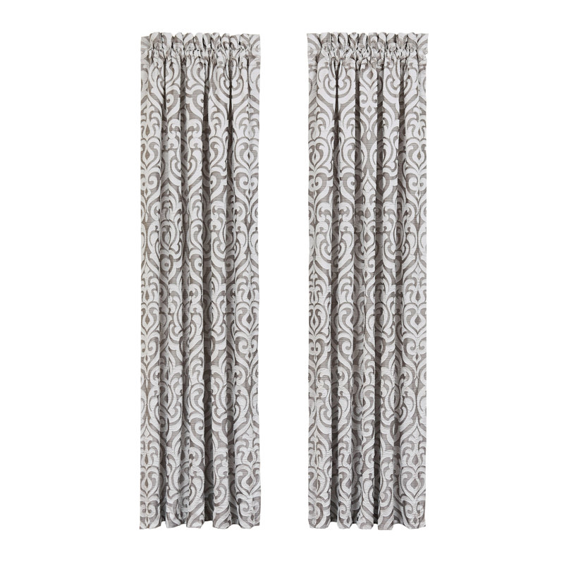 Luxembourg - Silver 84" Window Panel Pair