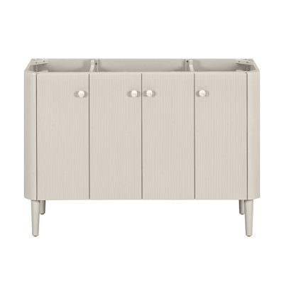 Haley 48 in. Single Sink Bathroom Vanity in Cashmere White