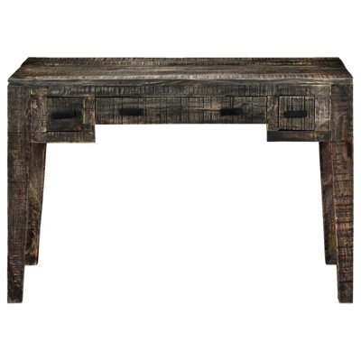 Burlwood Solid Wood Solid Wood Computer Desk