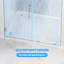 Fully Frameless Hinge Shower Door, SGCC Tempered Glass, Stainless Steel Accessories-139574915-138409594