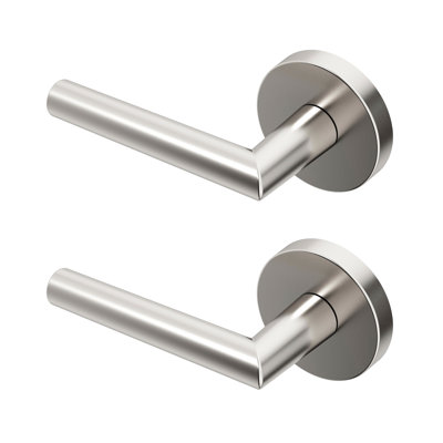 Stark Single Dummy Door Lever Modern Concealed Design Non-Turning for (Closet, Pantry or Hallway) – Sleek Minimalist Style in Brushed Nickel