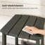 Table d'appoint d'extérieur, table de bout de patio Adirondack, gris