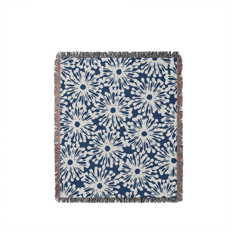Jeté en coton Dandilion, 50 x 70, Bleu