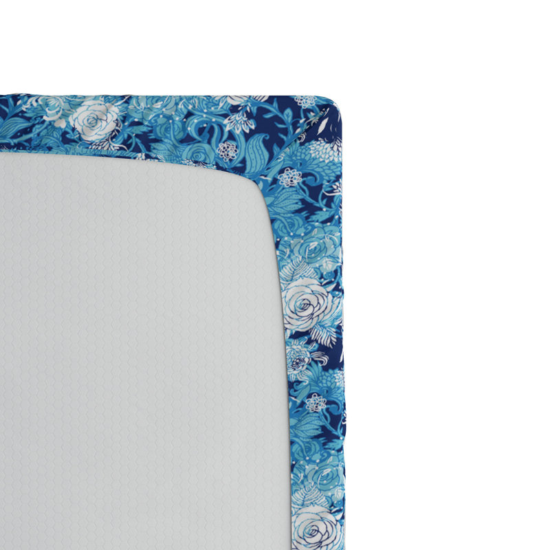 Microfiber Floral Fitted Sheet, Full Fitted Sheet