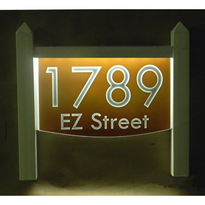 Plaque d'adresse sur 2 lignes pour pelouse