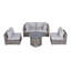 Biles Grey Fully Assembled 5 Piece Sectional Seating Group With Cushions