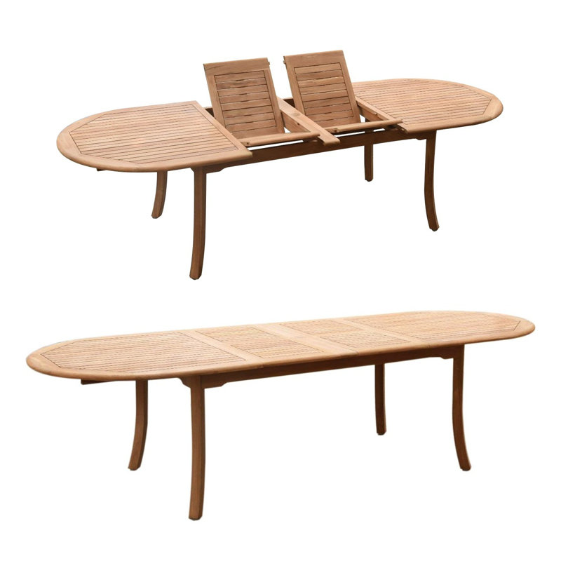 Ensemble repas 5 pièces teck Taber, H 29,5 po x L 117 po x l 42,5 po