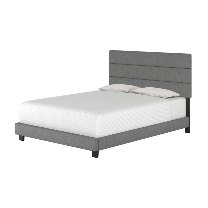 Base de lit tapissier Boyd Sleep Sicily, Gris, Double